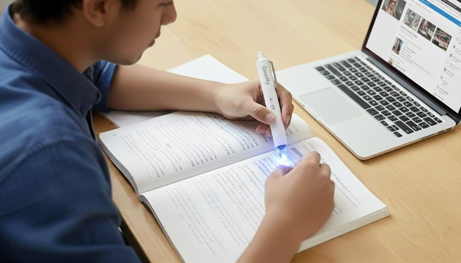 Granthify scan pen scanning text from a book